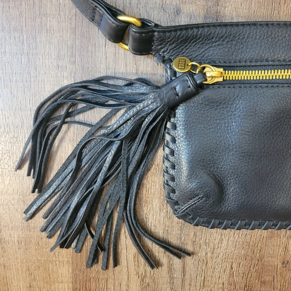 HOBO Black Leather Crossbody Bag
